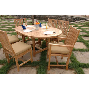 Anderson Teak Bahama Wilshire 7-Pieces Extension Dining Set-