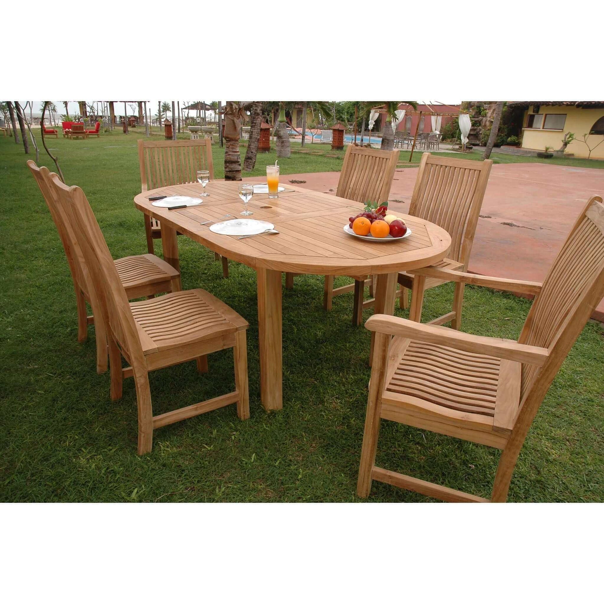 Anderson Teak Bahama Chicago 7-Pieces Dining Set A-Default Title