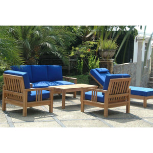 Anderson Teak SouthBay Deep Seating 6-Pieces Conversation Set B-Linen Antique Beige