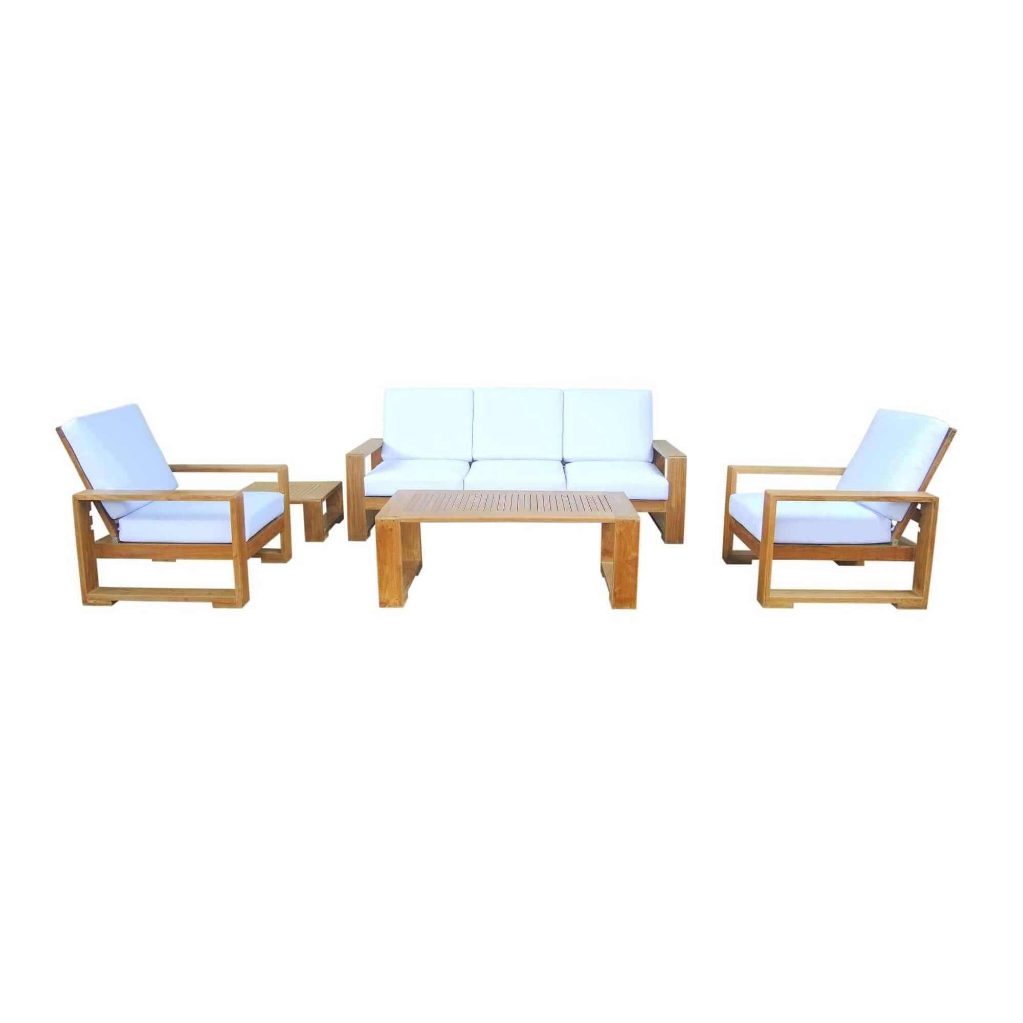 Anderson Teak Capistrano 5-Piece Deep Seating Sofa Collection-Canvas Natural