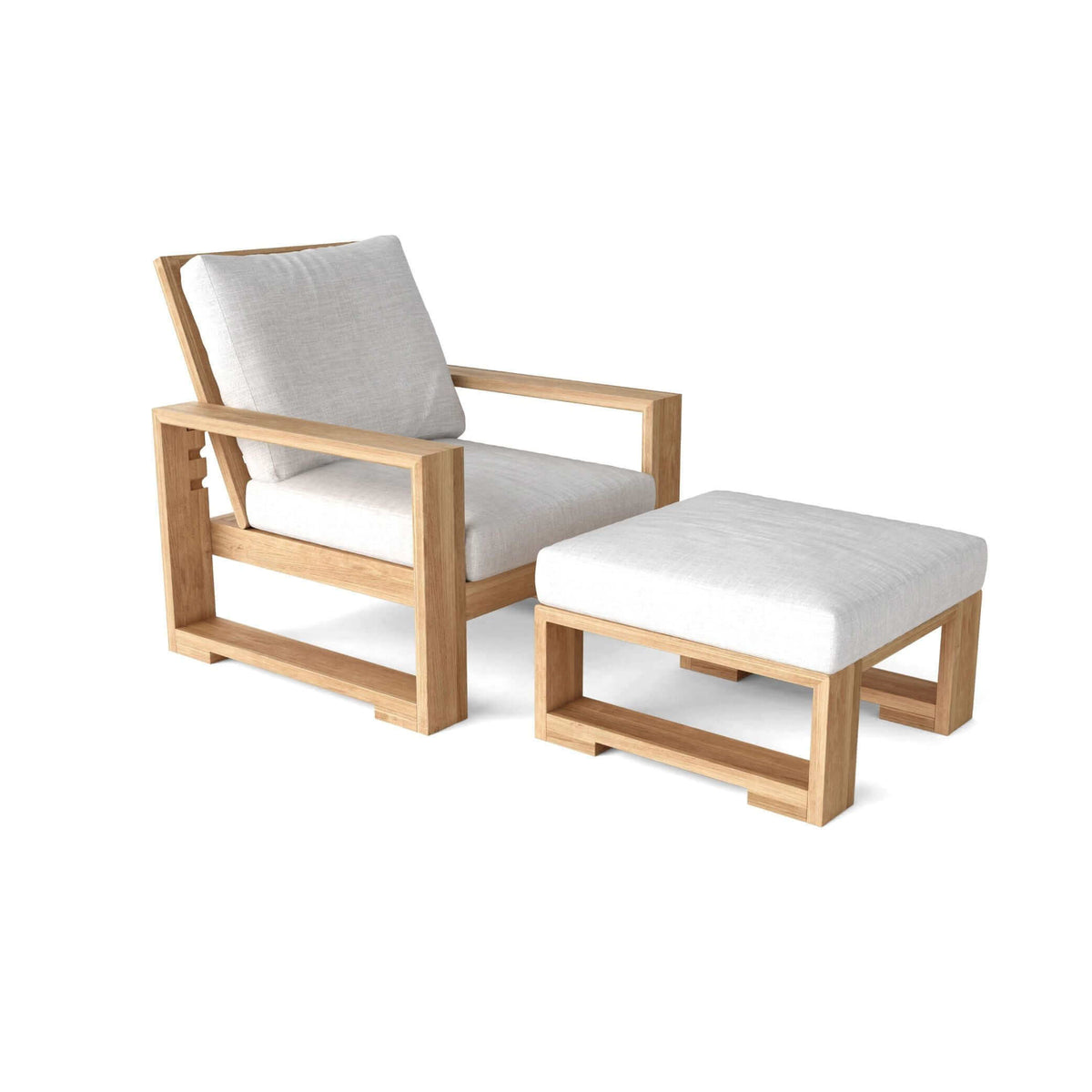 Anderson Teak Capistrano 2-Piece Deep Seating Collection-Canvas Natural