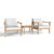 Anderson Teak Amalfi Relax 3-Piece Deep Seating Collection-Canvas Natural
