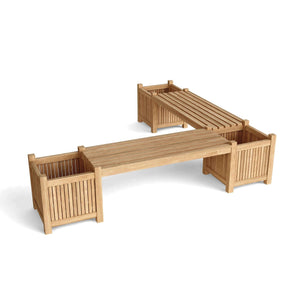 Anderson Teak Planter Bench (2 bench + 3 planter box)-