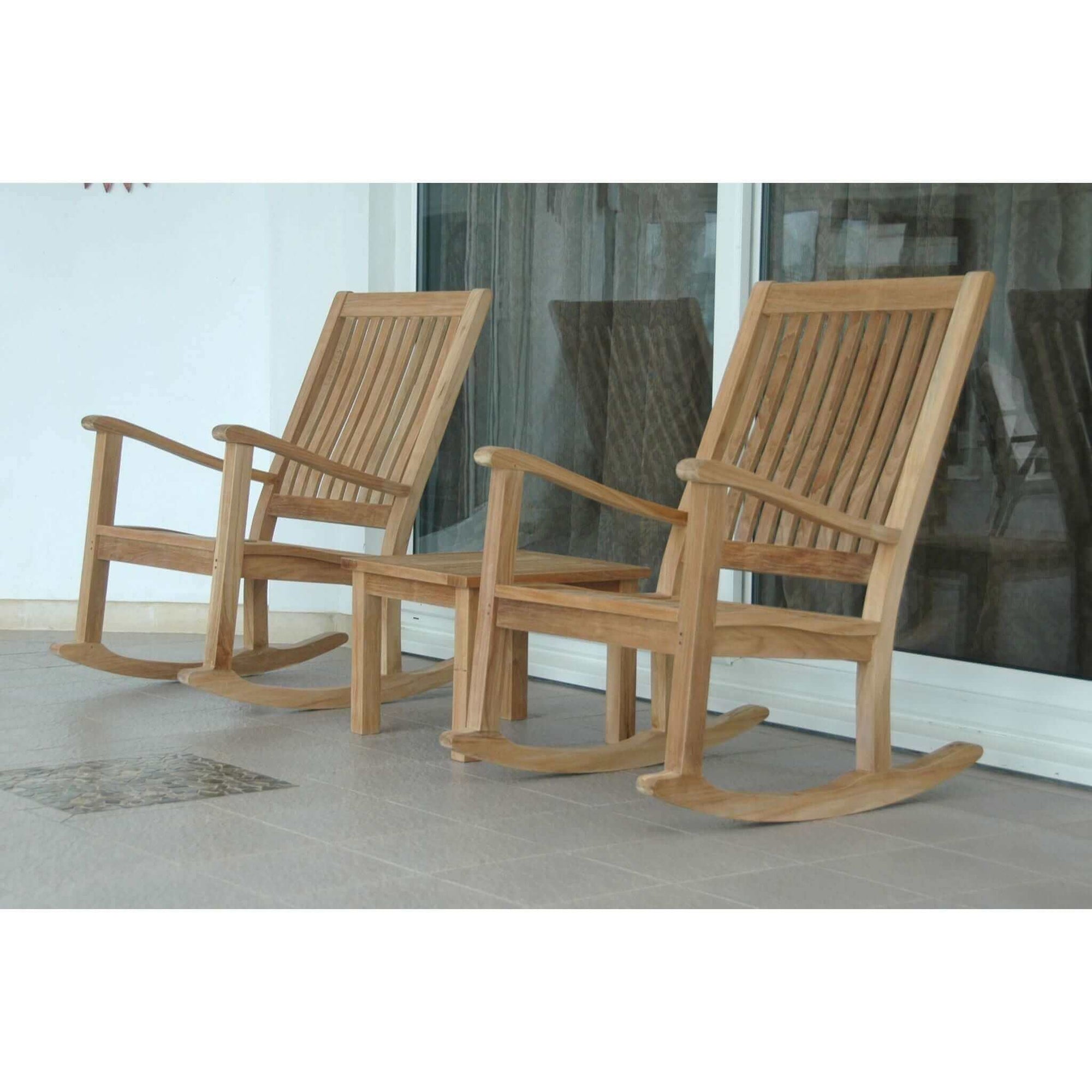 Anderson Teak Del-Amo Bahama 3-Pieces Set with Square Side Table-Default Title