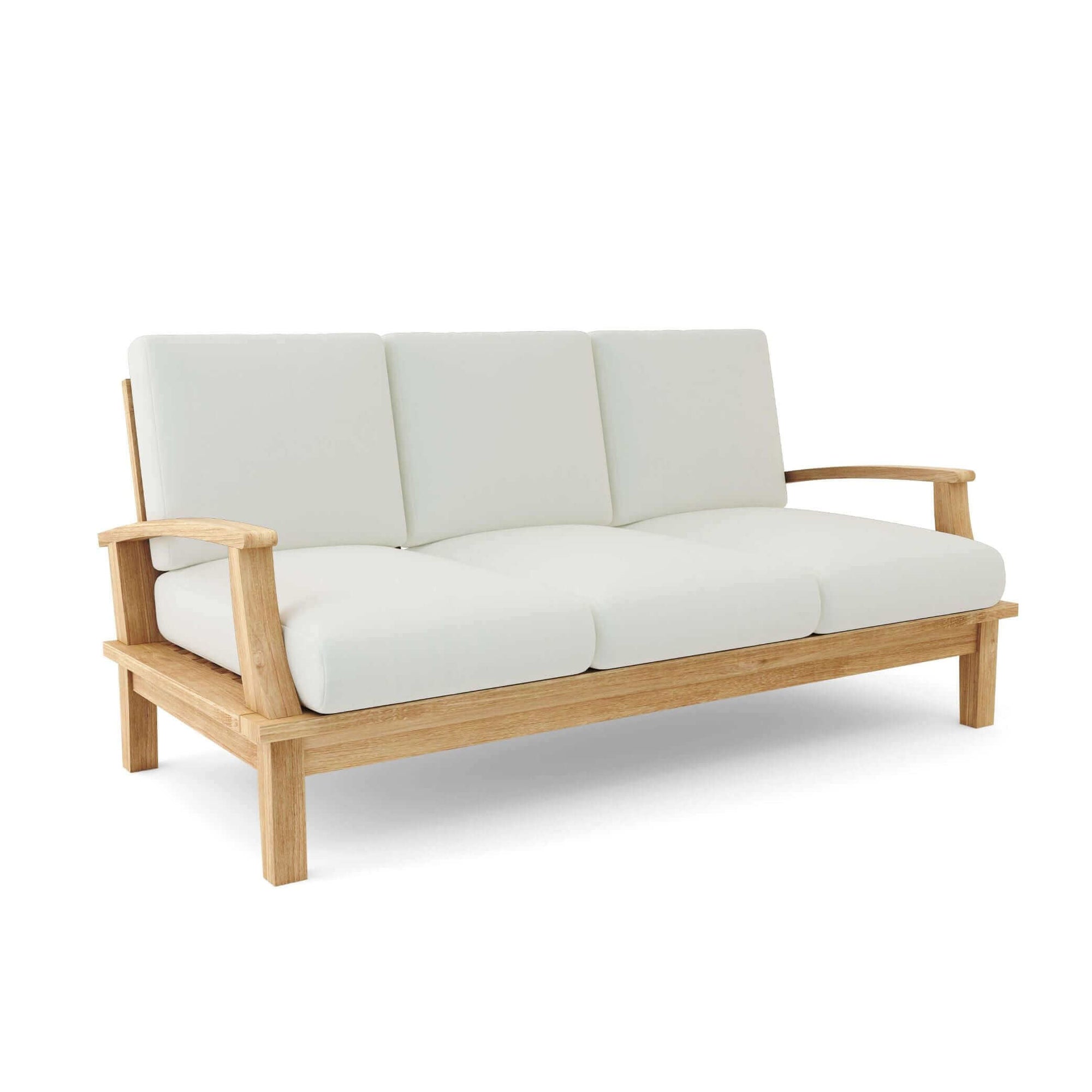 Anderson Teak Brianna Deep Seating Sofa + Cushion-Canvas Natural