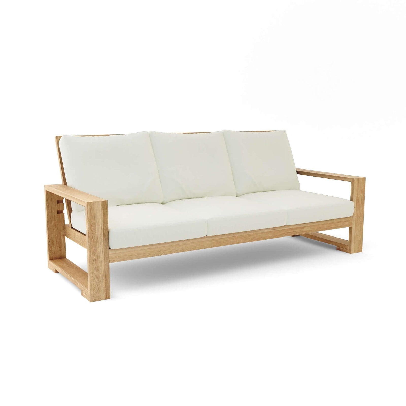 Anderson Teak Capistrano Deep Seating Sofa-Canvas Natural