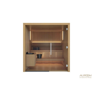 Auroom Libera Glass DIY Sauna Cabin Kit-Aspen Wood