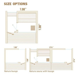 Auroom Natura Outdoor Cabin Sauna Kit-