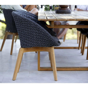 Cane-Line Peacock Chair W/Teak Legs-Light grey, Cane-line Soft Rope