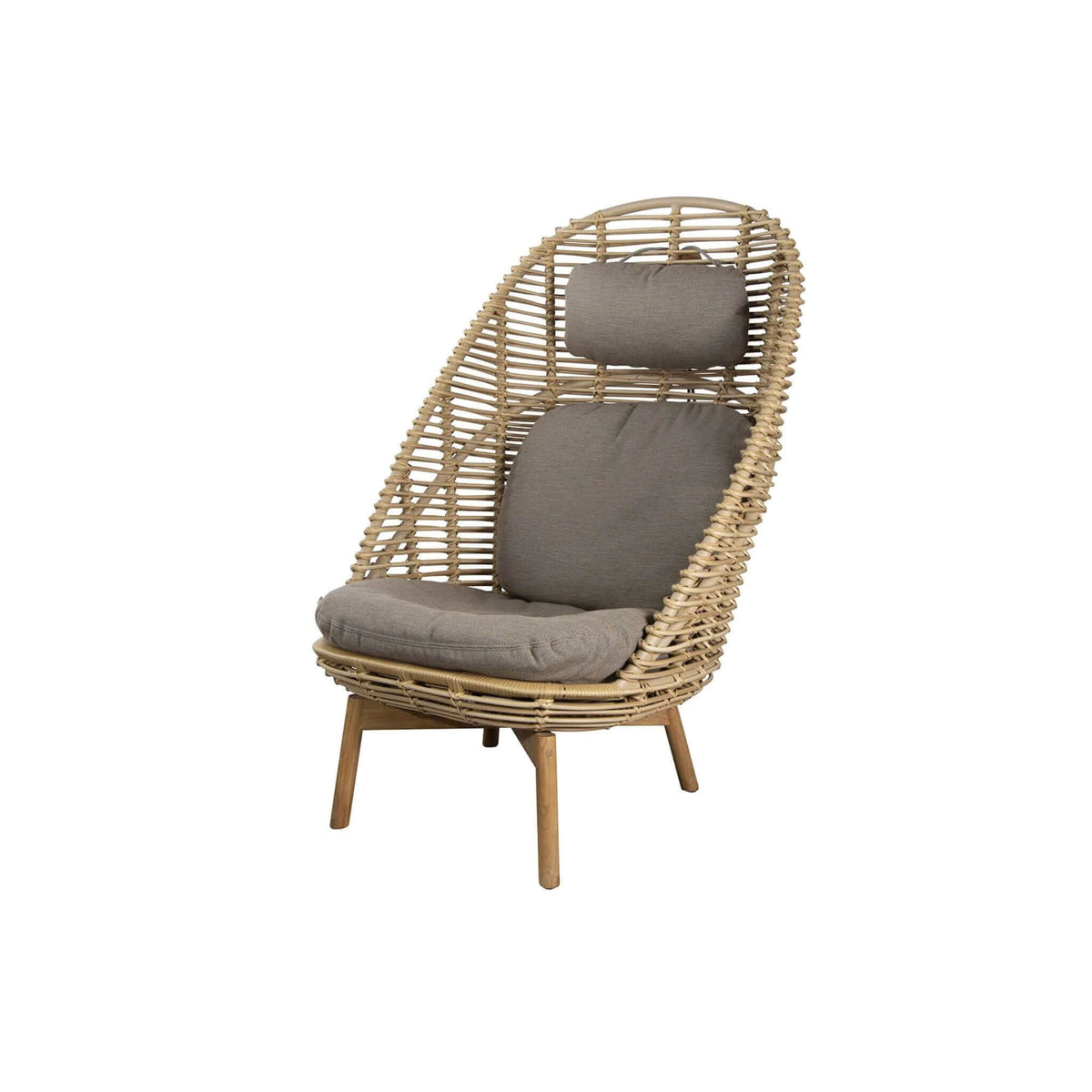 Cane-Line Hive Highback Chair W/Teak Legs-Default Title