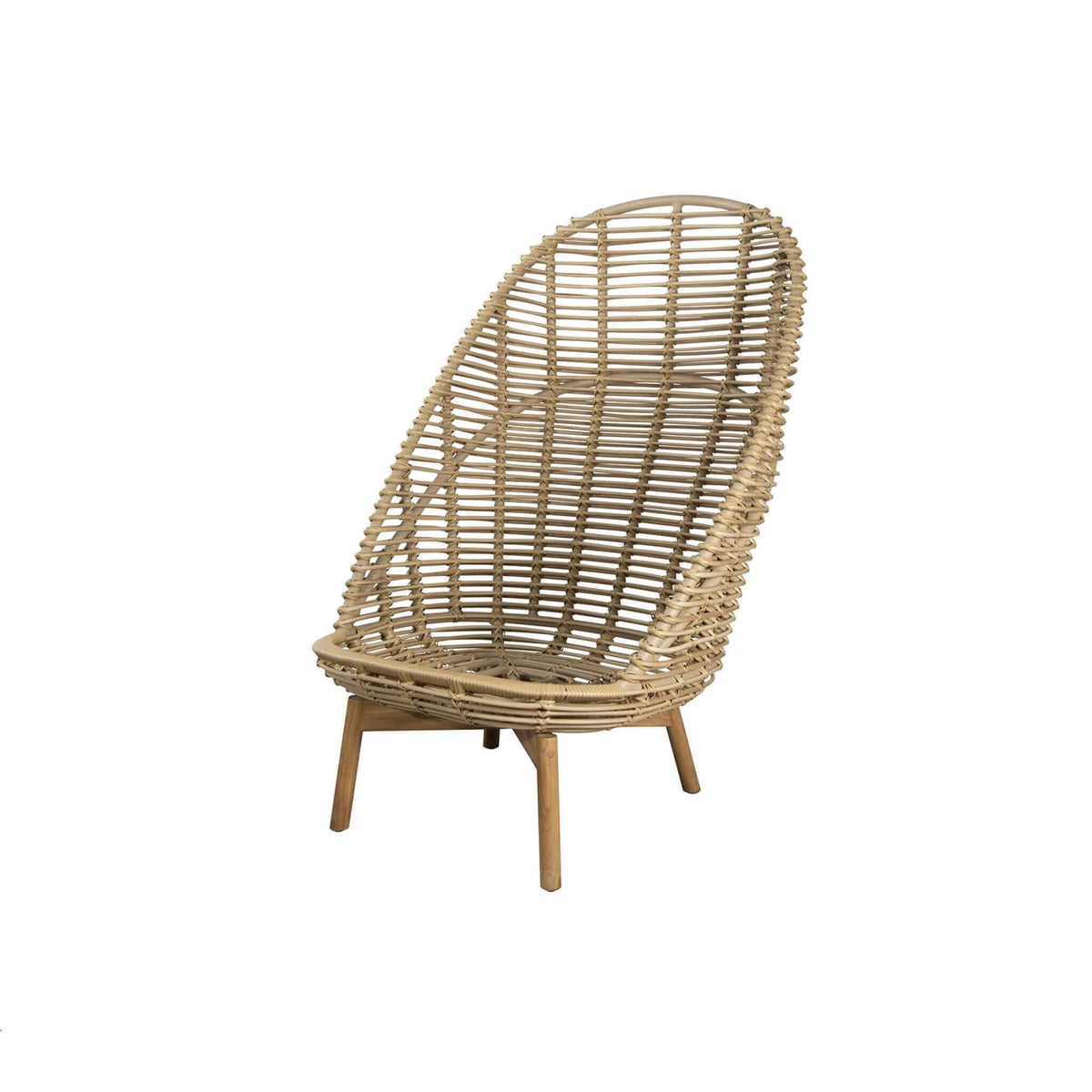 Cane-Line Hive Highback Chair W/Teak Legs-