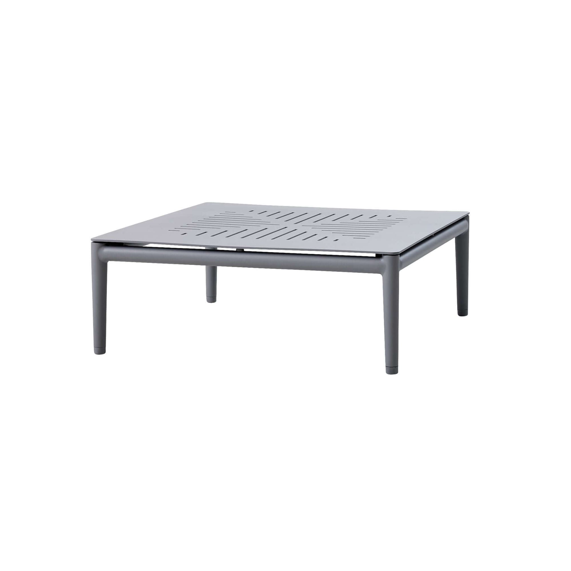 Cane-Line Conic Coffee Table, 75X75 cm-Light grey, aluminium