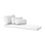 Cane-Line Savannah Daybed Left Module Cushion Set-White, Cane-line Natté