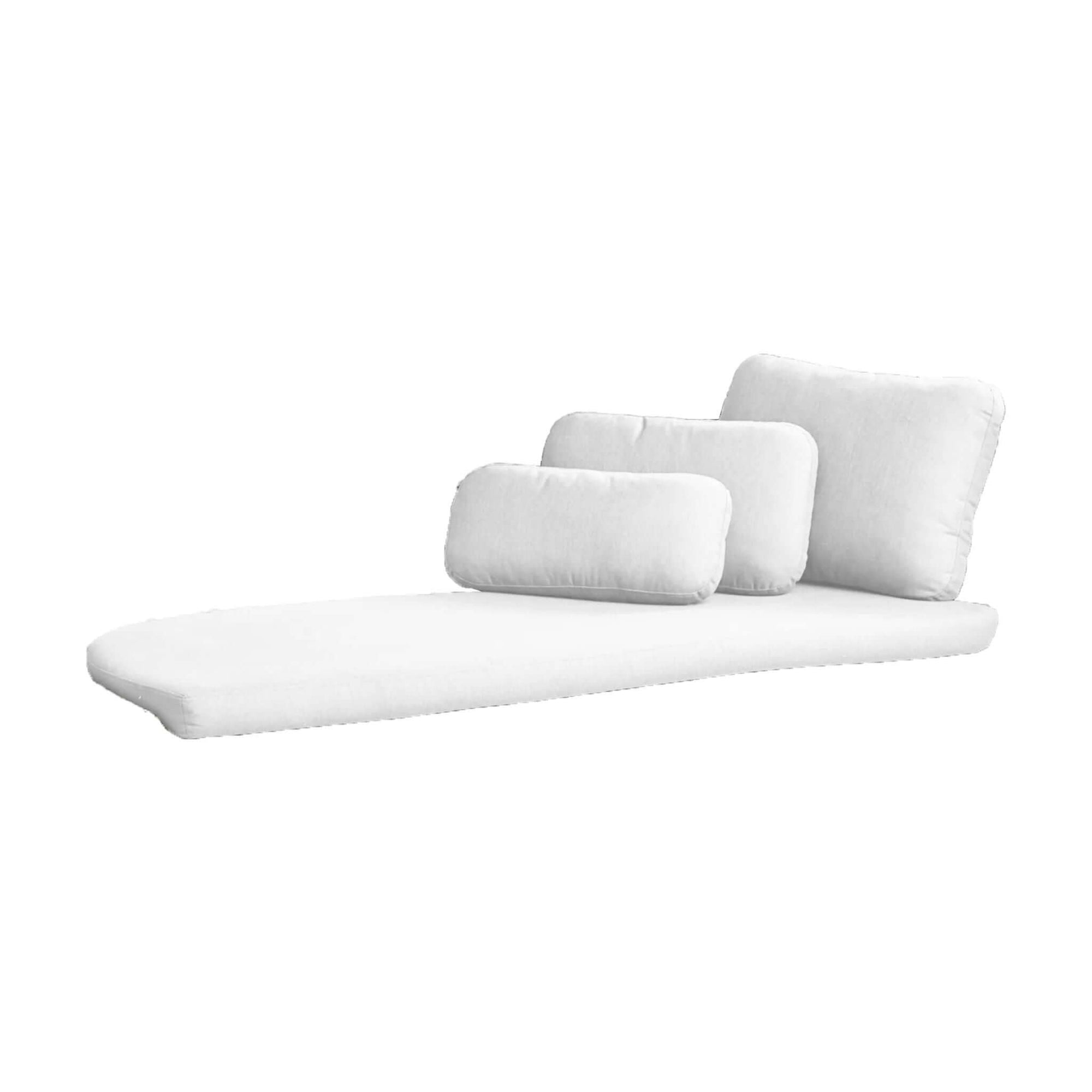 Cane-Line Savannah Daybed Right Module Cushion Set-White, Cane-line Natté