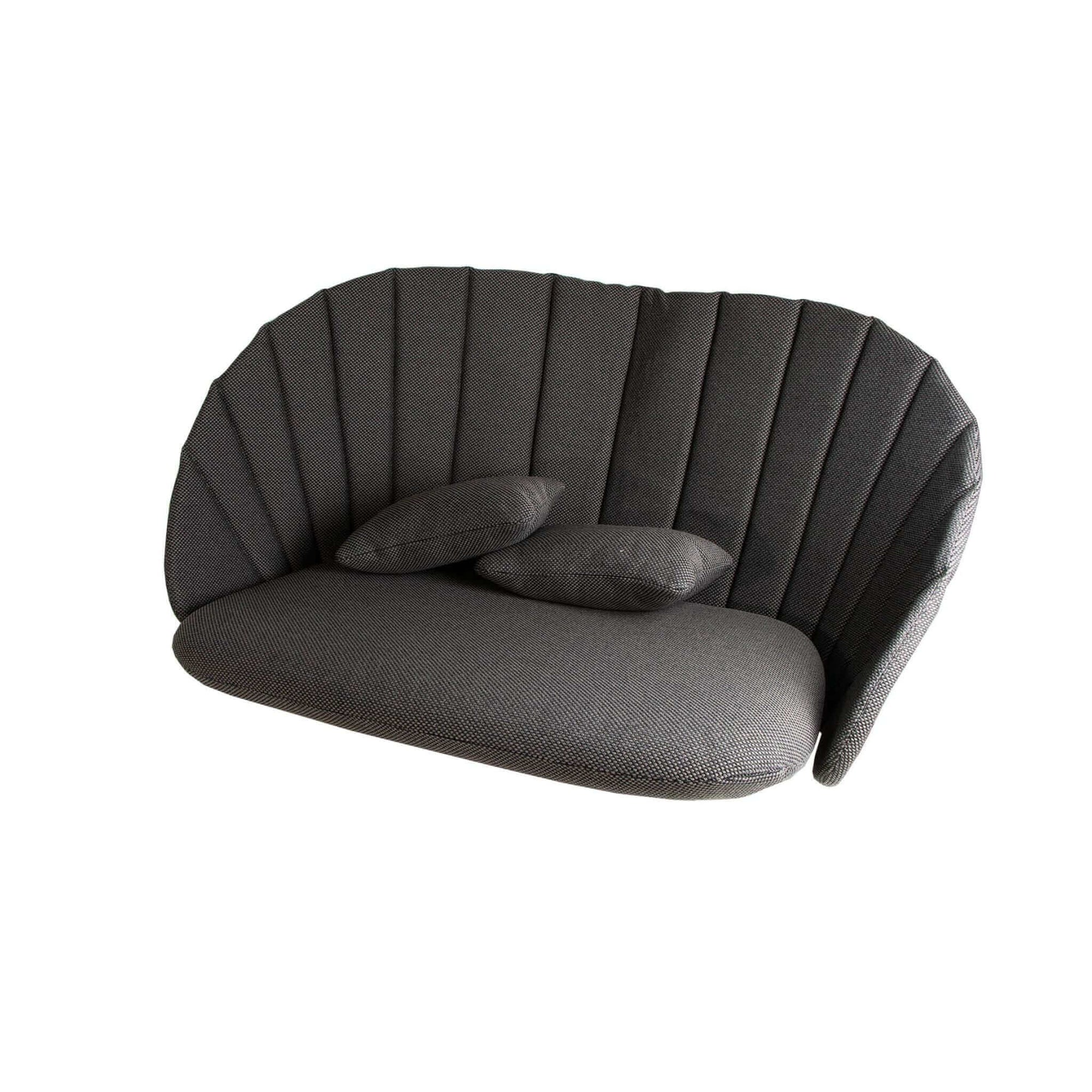 Cane-Line Peacock 2-Seater Sofa Cushion Set-Dark grey Cane-line Focus