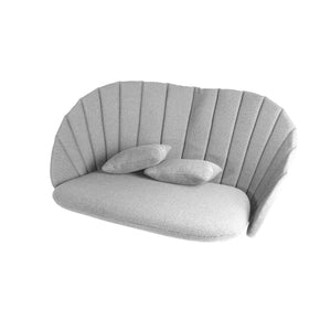 Cane-Line Peacock 2-Seater Sofa Cushion Set-Light grey Cane-line Focus