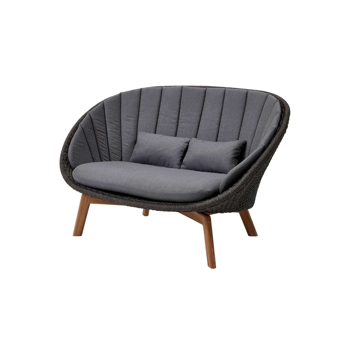 Cane-Line Peacock 2-Seater Sofa Cushion Set-Light grey Cane-line Natté