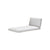 Cane-Line Connect Chaise Lounge Module Sofa Cushion Set-White Cane-line Natté