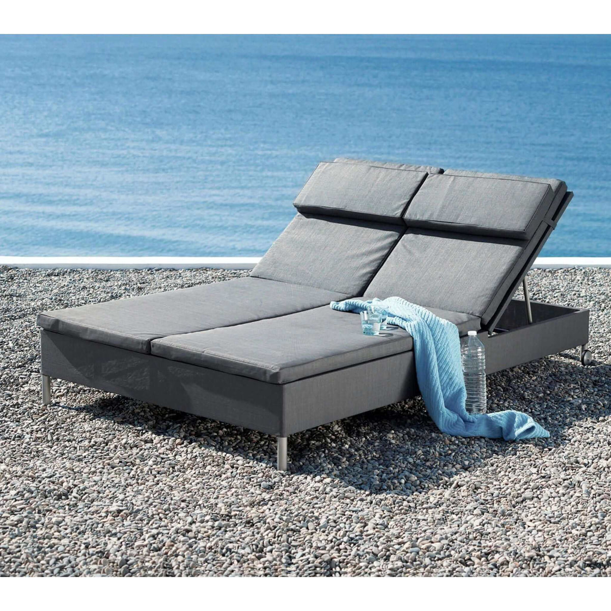 Cane-Line Rest Sunbed Double-Natural, Cane-line Flat Weave