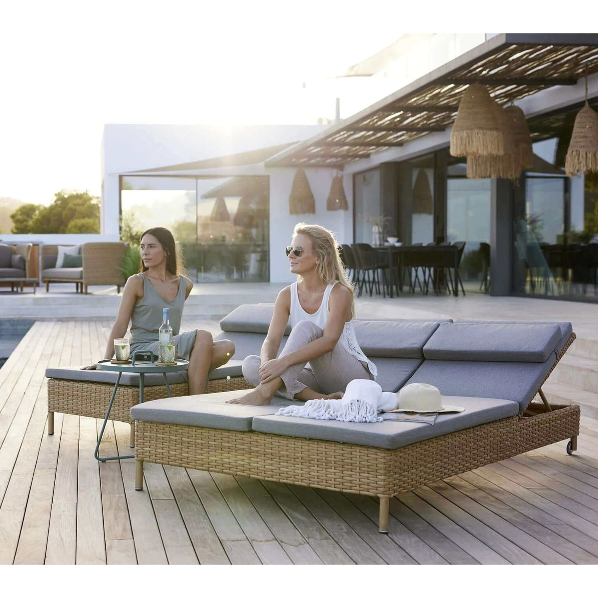 Cane-Line Rest Sunbed Double-