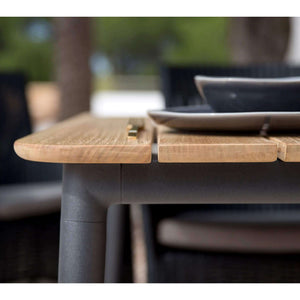 Cane-Line Core Dining Table, 160X90 cm-Taupe, aluminium