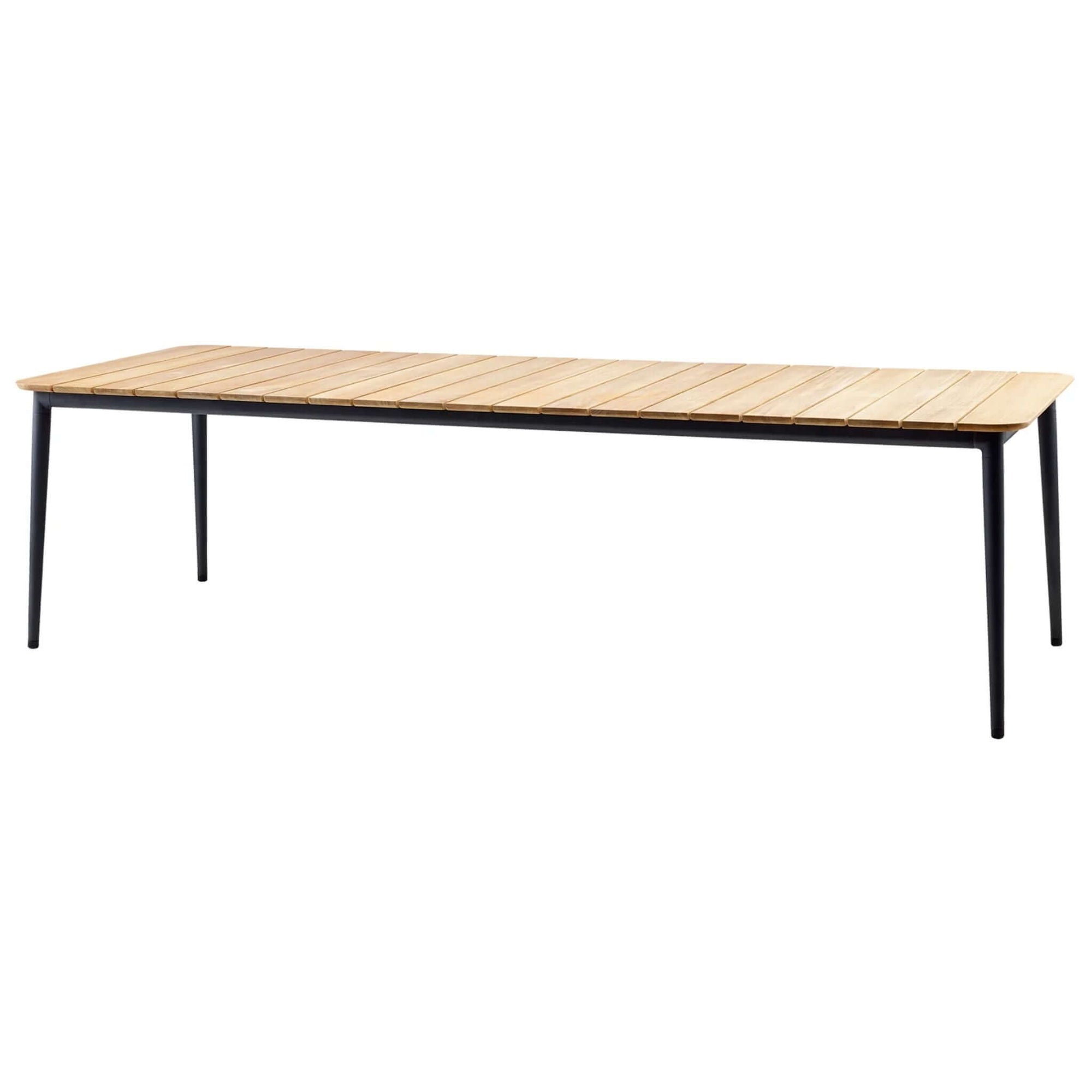 Cane-Line Core Dining Table, 274X90 cm-Lava grey, aluminium