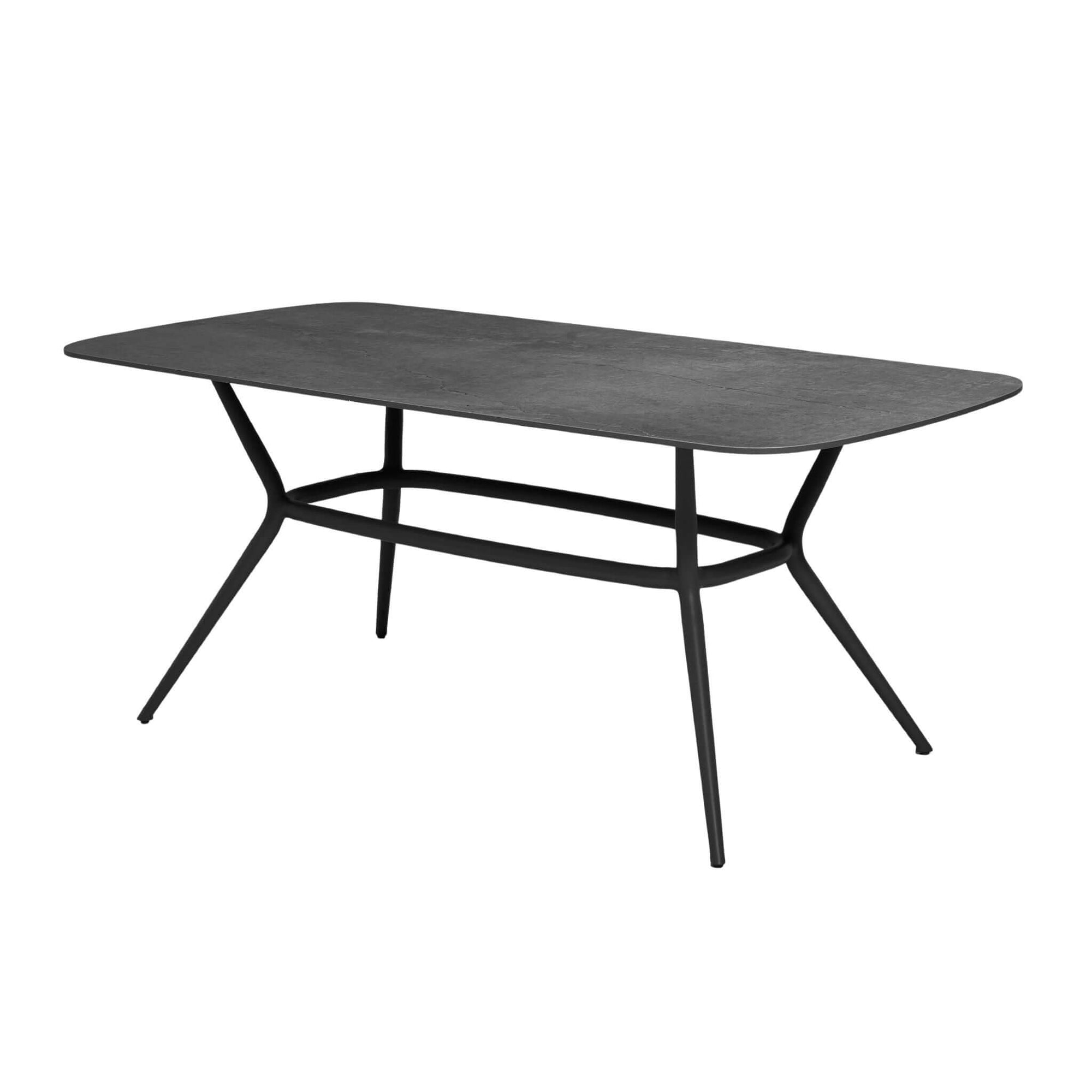 Cane-Line Joy Dining Table Base Oval-Lava grey, aluminium