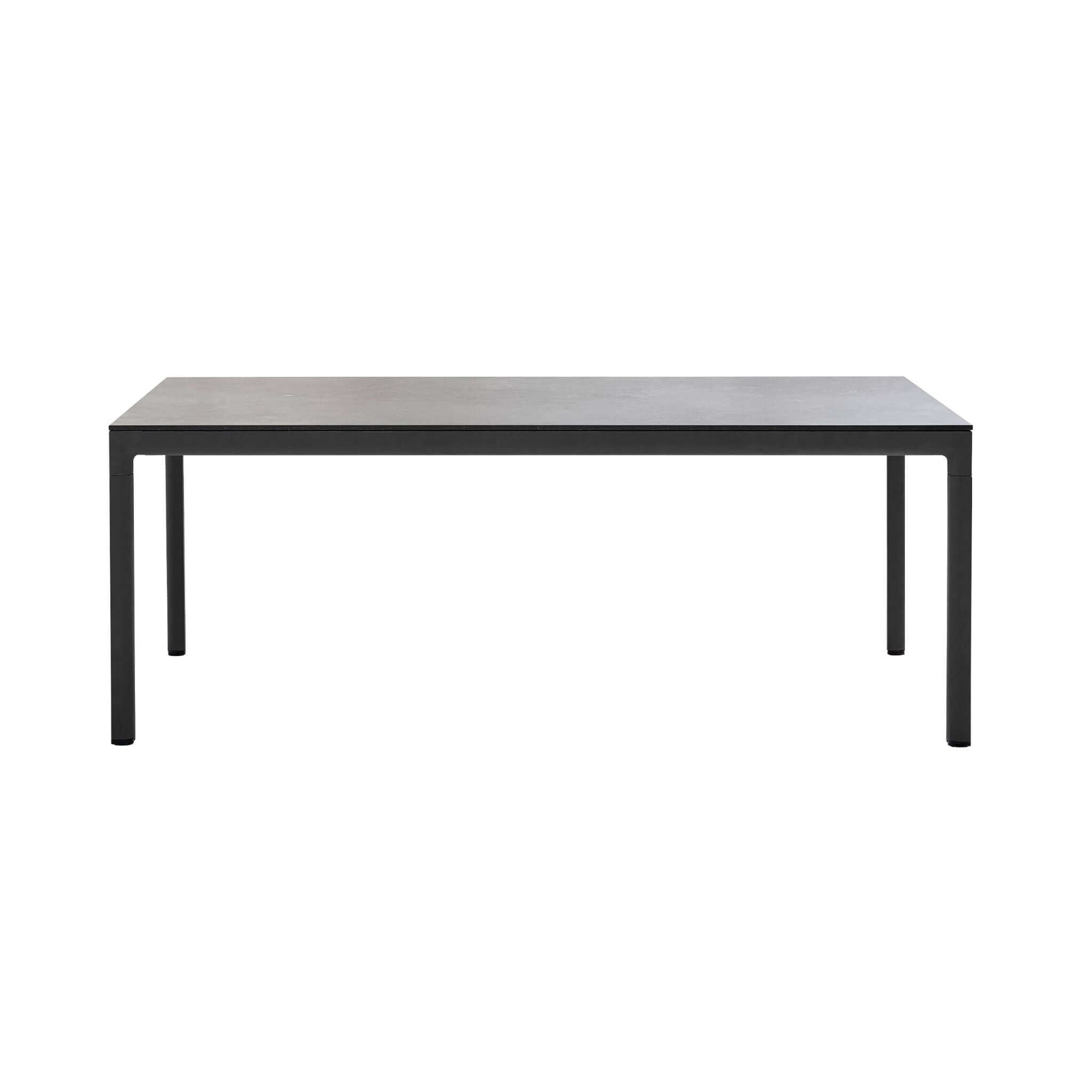 Cane-Line Drop Dining Table Base, 200X100 cm-Light grey, aluminium