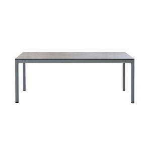 Cane-Line Drop Dining Table Base, 200X100 cm-Lava grey, aluminium