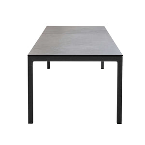 Cane-Line Drop Dining Table Base W/120 cm Extension-Lava grey, aluminium