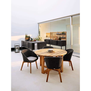 Cane-Line Endless Dining Table, Dia. 130 cm-
