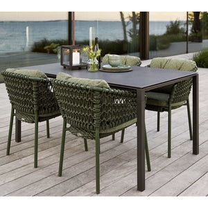 Cane-Line Pure Dining Table Base, 150X90 cm-Taupe, aluminium