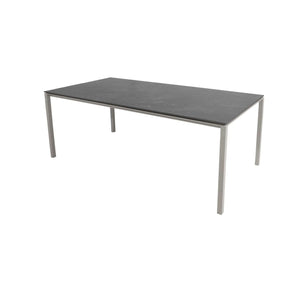 Cane-Line Pure Dining Table Base, 200X100 cm-Light grey, aluminium