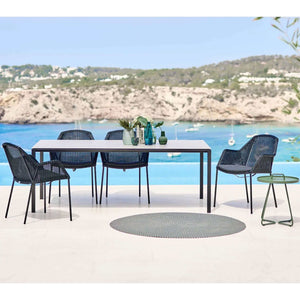 Cane-Line Pure Dining Table Base, 200X100 cm-Taupe, aluminium