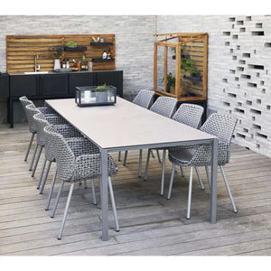 Cane-Line Pure Dining Table Base, 280X100 cm-Lava grey, aluminium