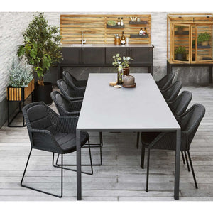 Cane-Line Pure Dining Table Base, 280X100 cm-Taupe, aluminium