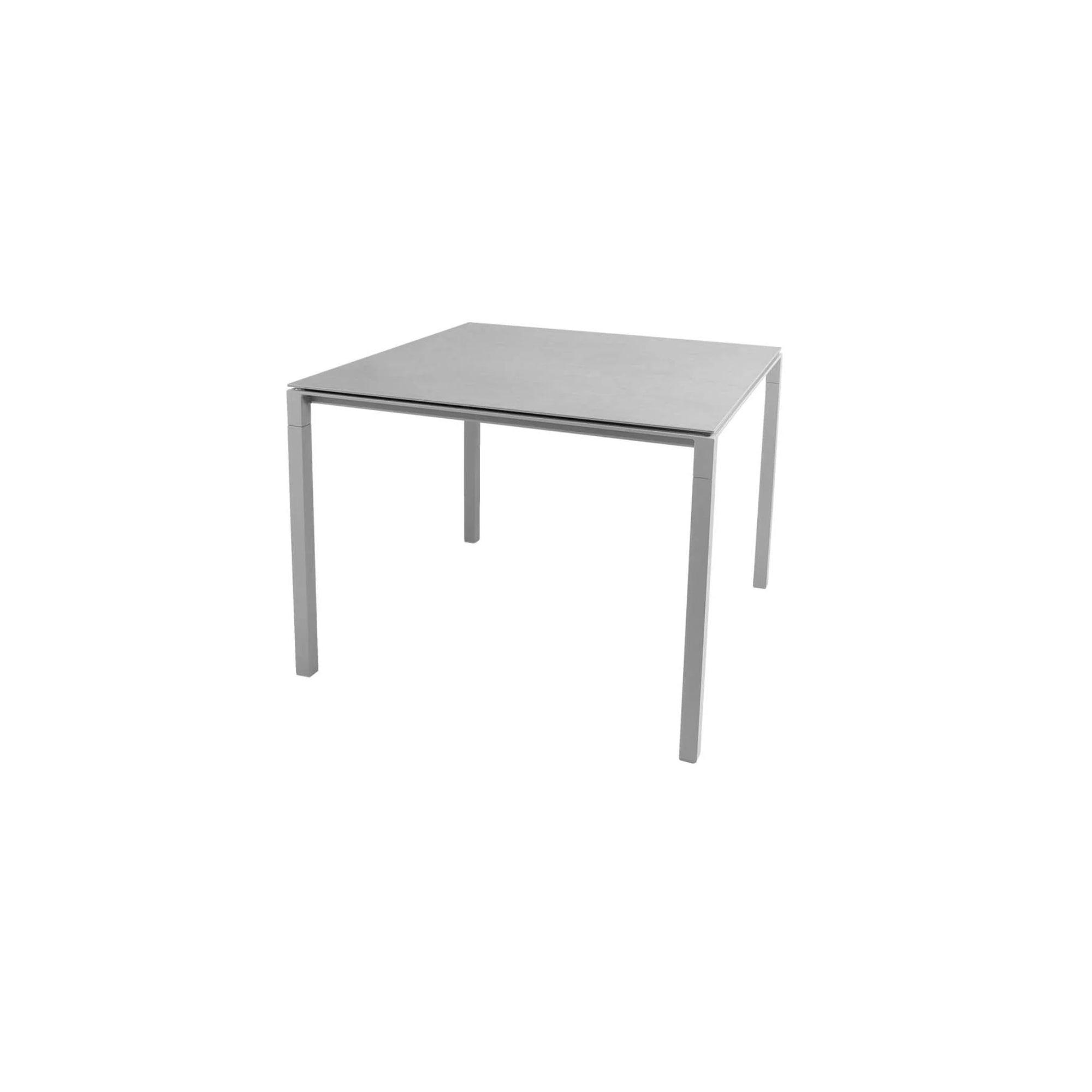Cane-Line Pure Dining Table Base, 100X100 cm-Light grey, aluminium