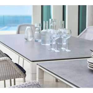 Cane-Line Pure Dining Table Base, 100X100 cm-Lava grey, aluminium