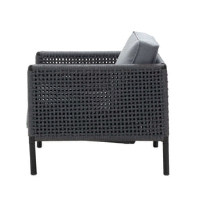Cane-Line Encore Lounge Chair-Dark grey, Cane-line Soft Rope/Bordeaux frame