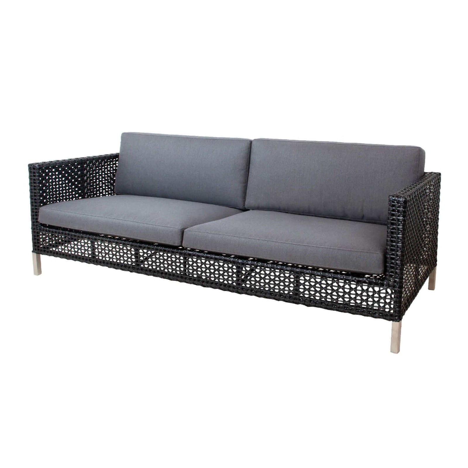 Cane-Line Connect 3-Seater Sofa-Black/Graphite Cane-line Weave