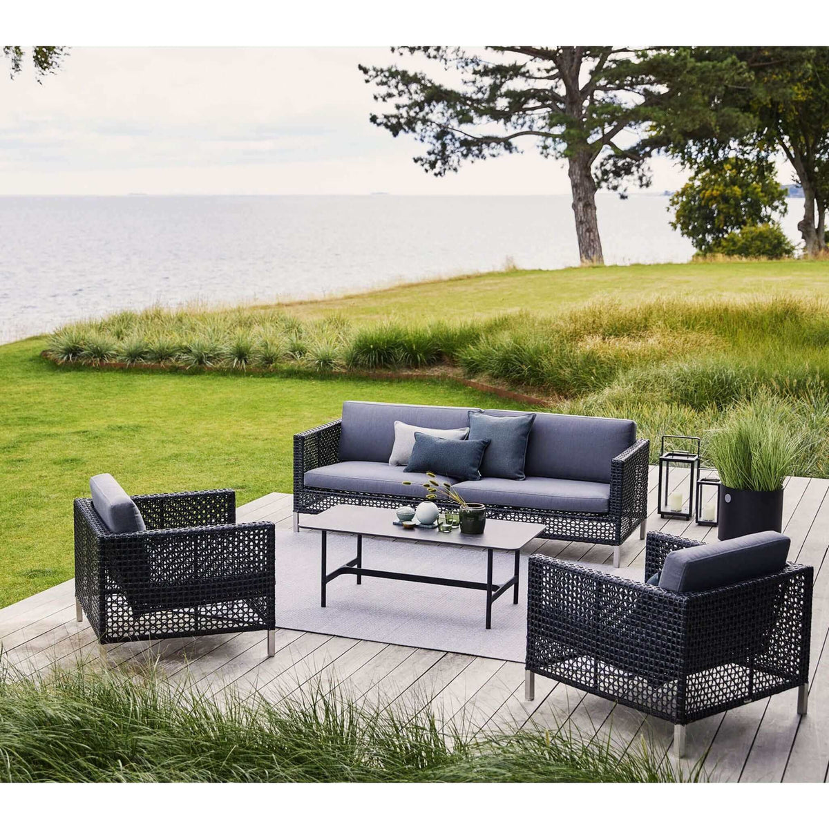 Cane-Line Connect 3-Seater Sofa-Taupe, Cane-line Weave