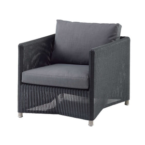 Cane-Line Diamond Lounge Chair-Graphite, Cane-line Weave frame