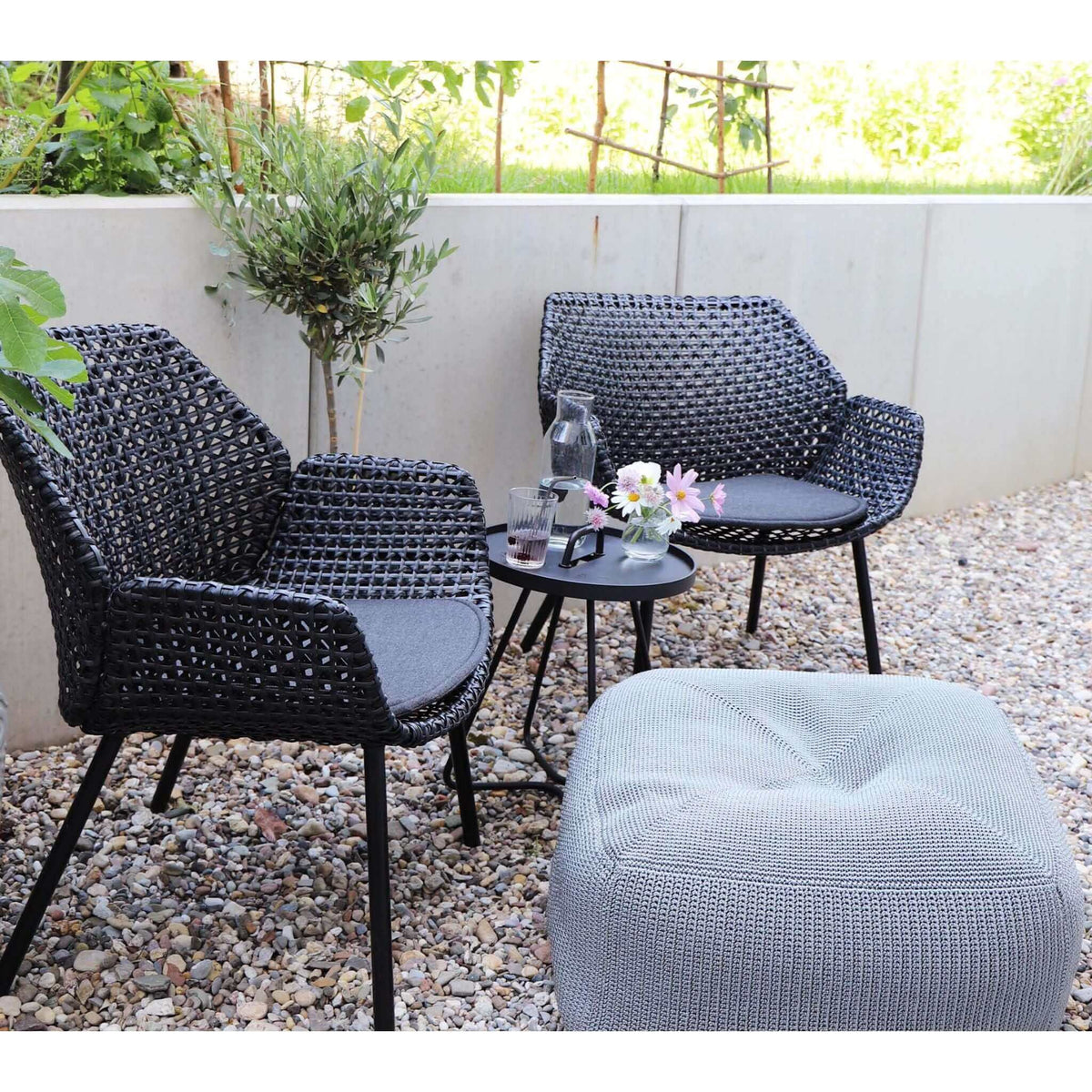 Cane-Line Vibe Lounge Chair-Light grey/Grey/Taupe, Cane-line Weave