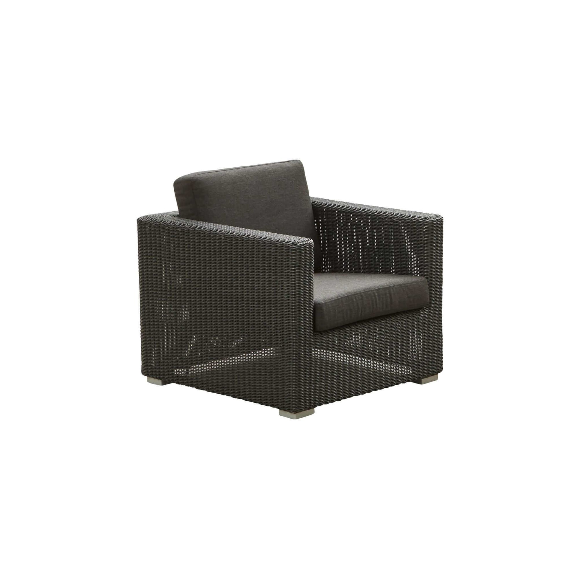 Cane-Line Chester Lounge Chair-Graphite, Cane-line Weave