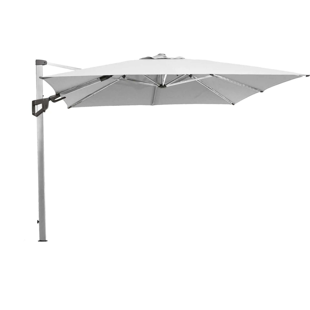 Cane-Line Hyde Luxe Tilt Parasol, 3X3 M-Aluminium w/Taupe fabric