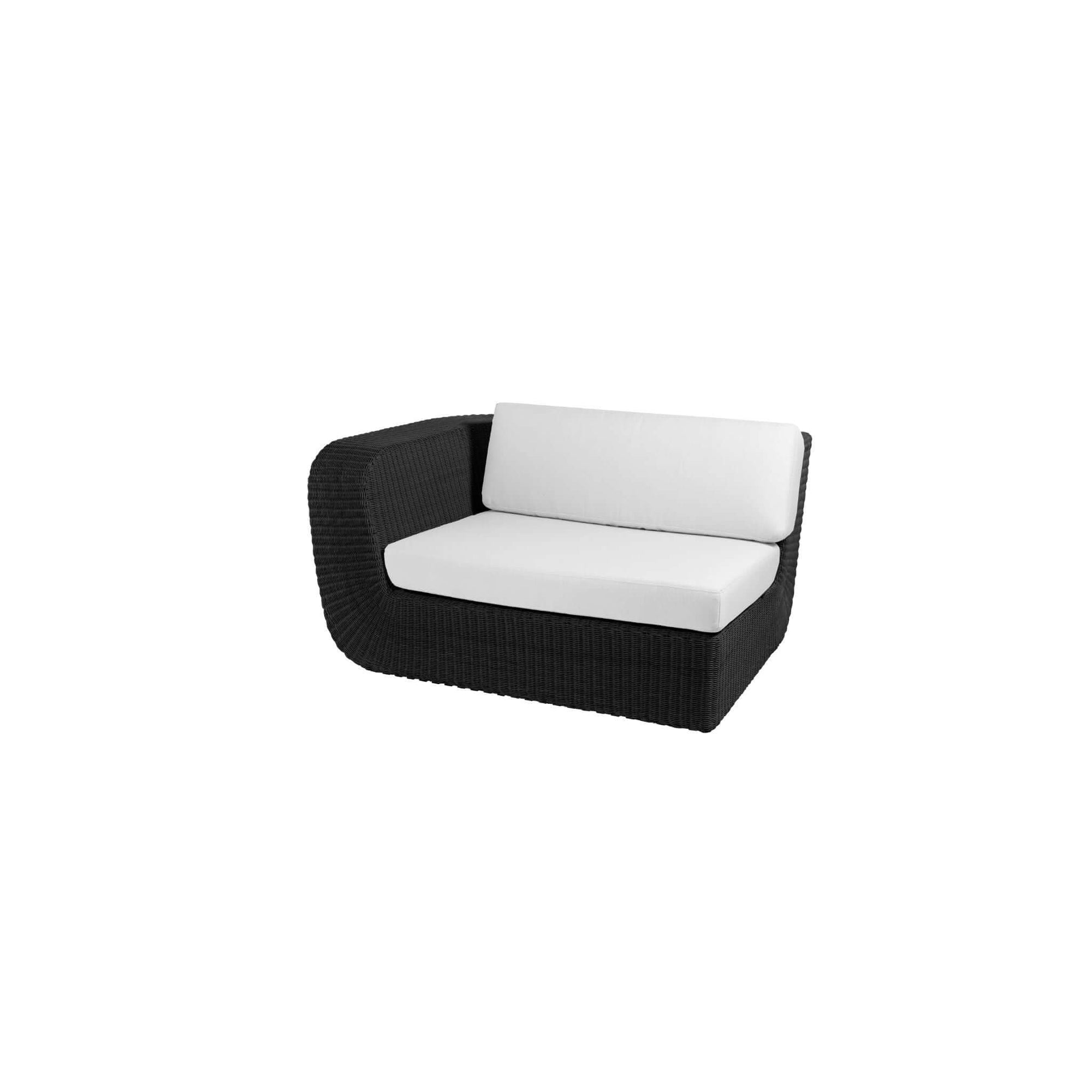 Cane-Line Savannah 2-Seater Sofa Right Module-Black, Cane-line Weave