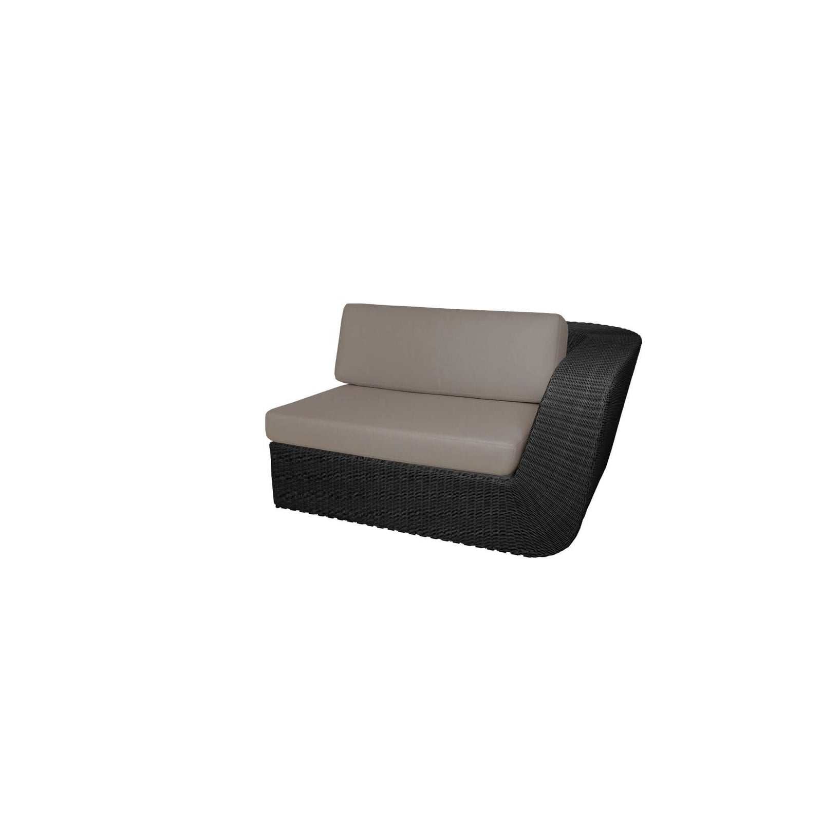 Cane-Line Savannah 2-Seater Sofa Left Module-Black, Cane-line Weave