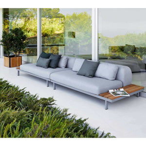 Cane-Line Space 2-Seater Sofa-Light grey, aluminium