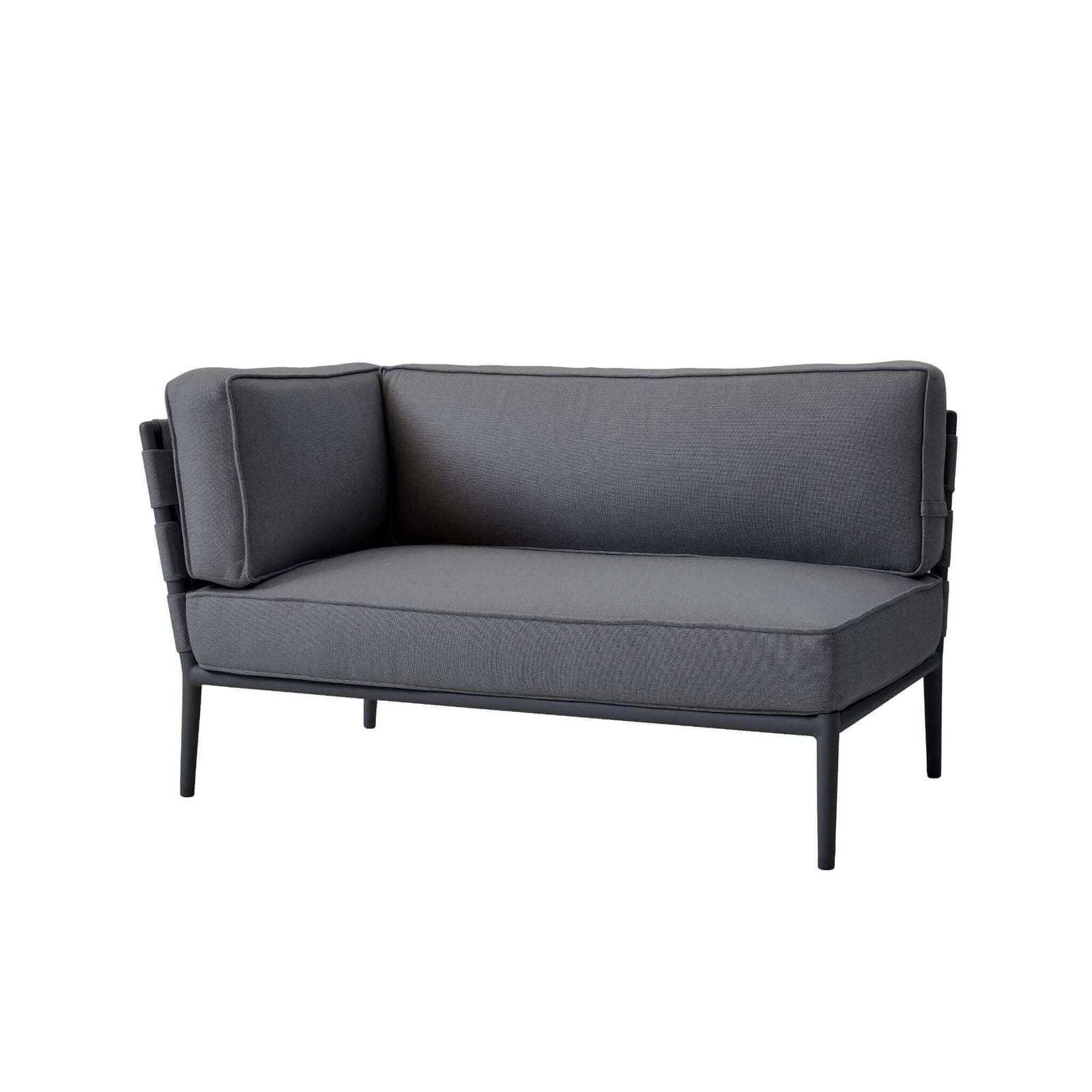 Cane-Line Conic 2-Seater Sofa Right Module-Grey, Cane-line AirTouch frame
