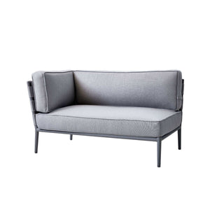 Cane-Line Conic 2-Seater Sofa Right Module-Light grey, Cane-line AirTouch frame